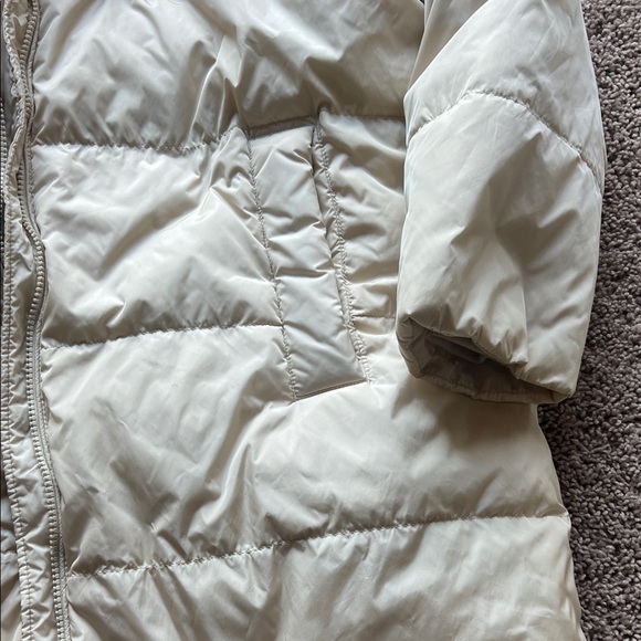 Zara Ecru Cream Duck Down Puffer Coat Size S - Picture 4 of 8